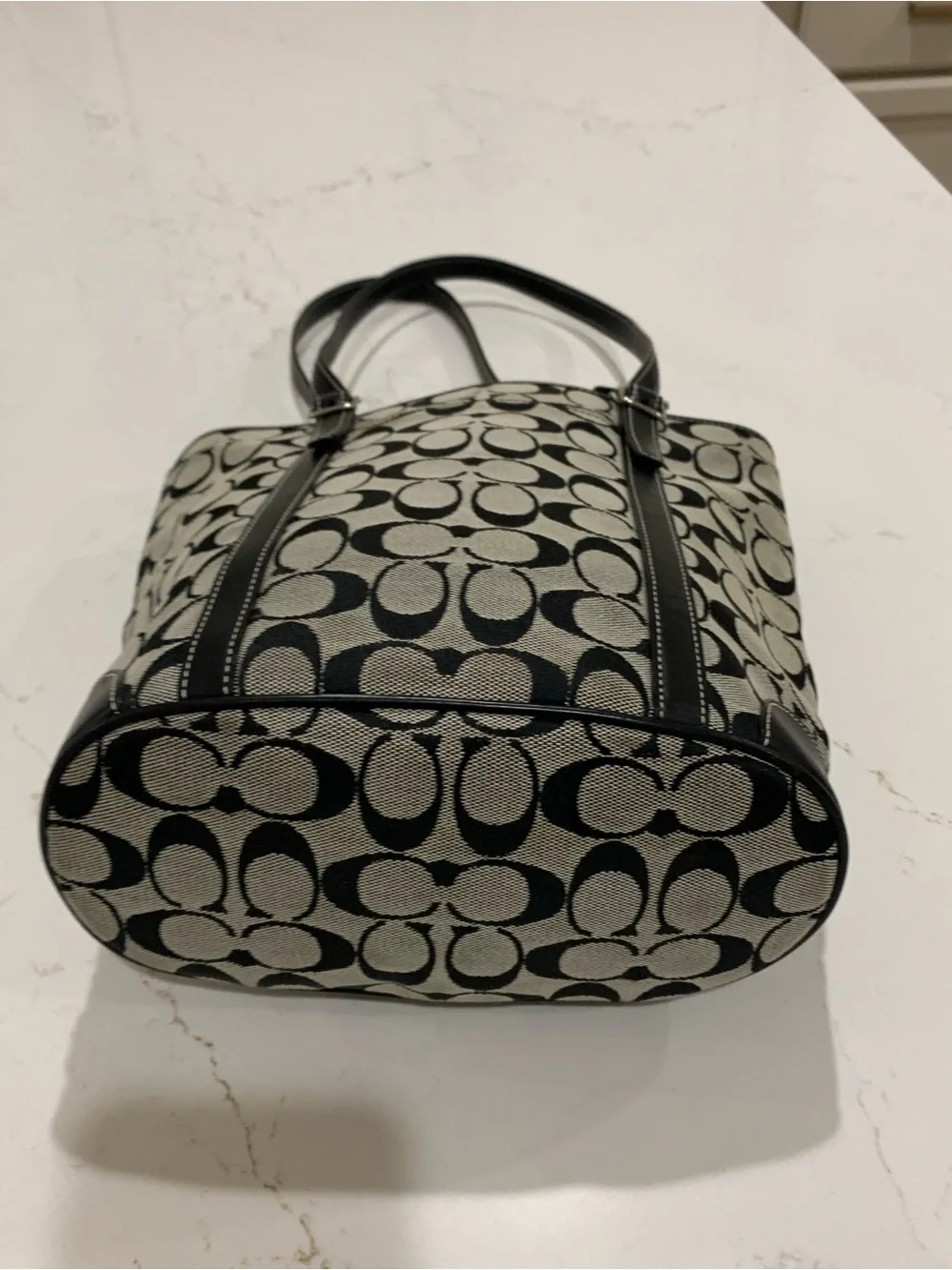 Coach Canvas Tote in Black Hampton Bag